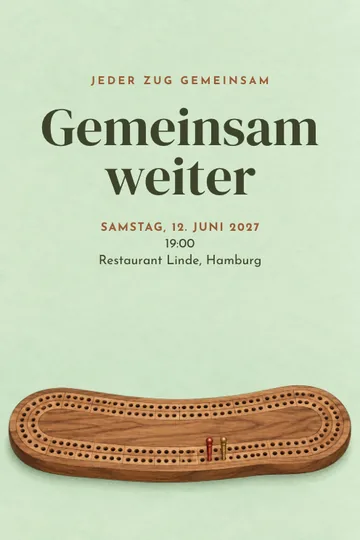 Einladung mit dem Design Zusammen voran