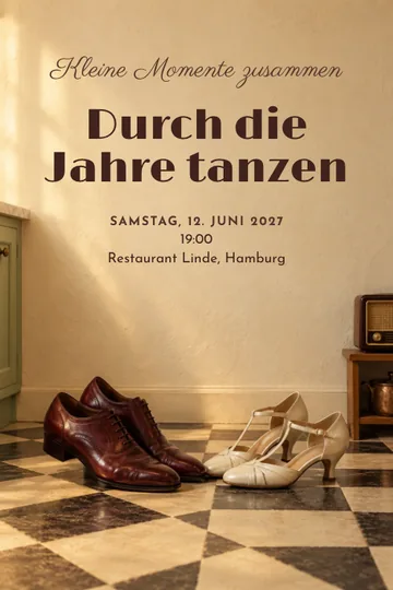 Einladung mit dem Design Noch immer unser Tanz