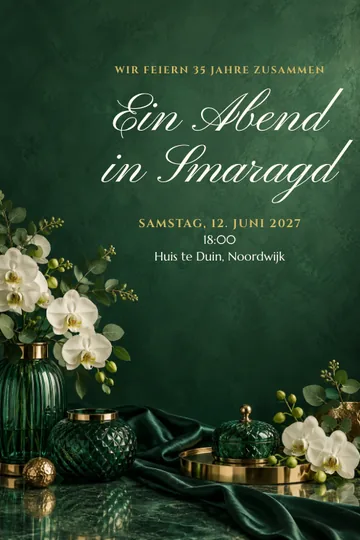 Einladung mit dem Design Smaragdjubiläum