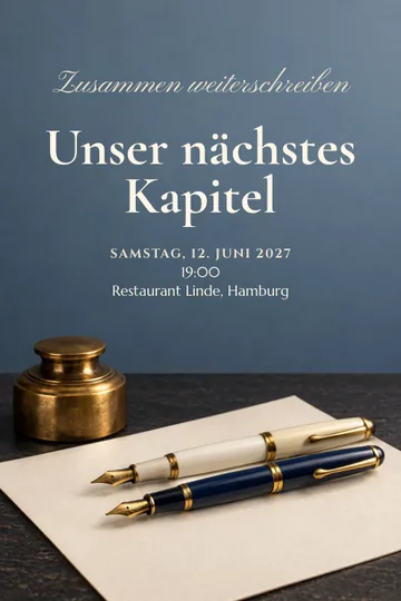 Einladung mit dem Design Zusammen weiterschreiben