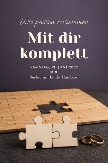 Einladung mit dem Design Zusammen passend