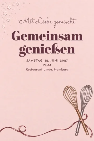 Einladung mit dem Design Mit Liebe gemischt