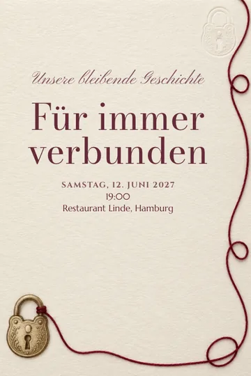 Einladung mit dem Design Unsere bleibende Geschichte