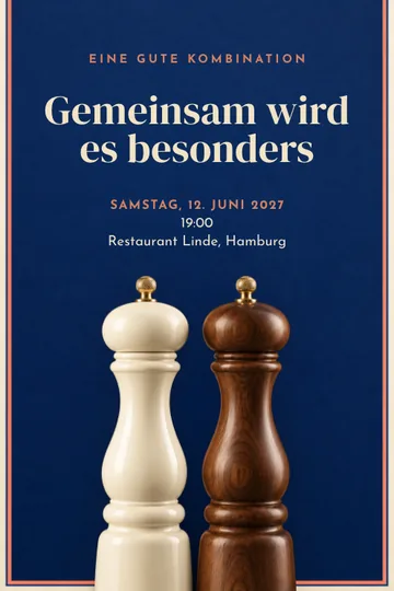 Einladung mit dem Design Eine gute Kombination