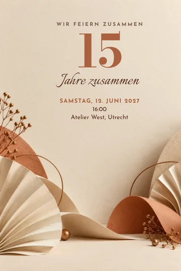 Einladung mit dem Design Skulpturales Papier