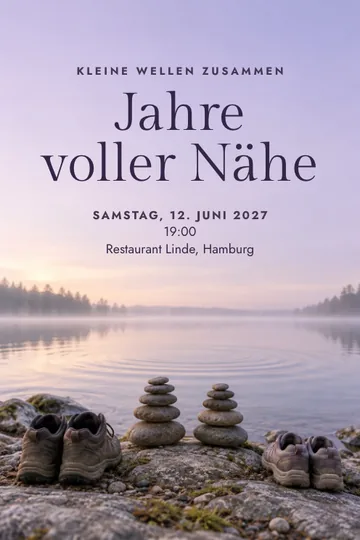 Einladung mit dem Design Kleine Wellen zusammen
