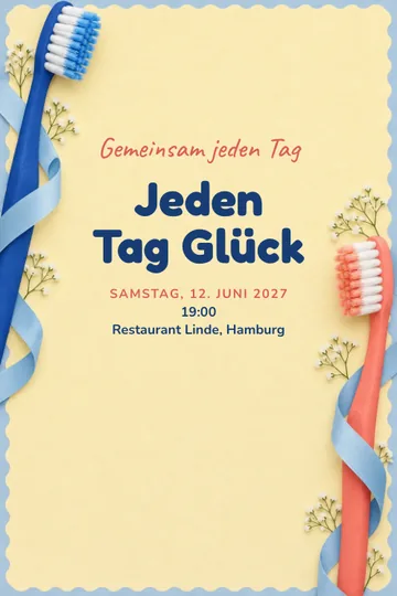 Einladung mit dem Design Gemeinsam jeden Tag