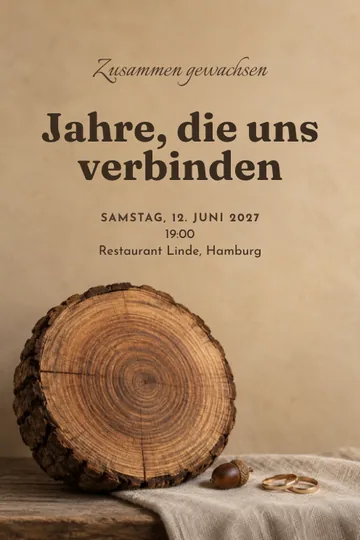 Einladung mit dem Design Zusammen gewachsen