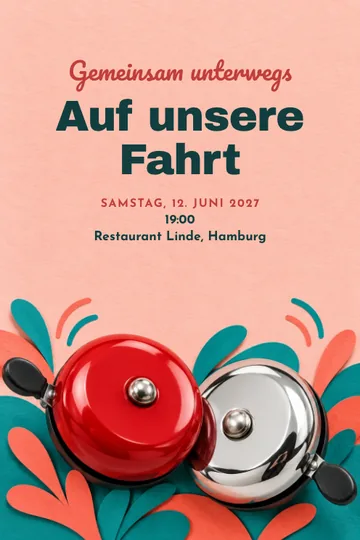 Einladung mit dem Design Gemeinsam unterwegs