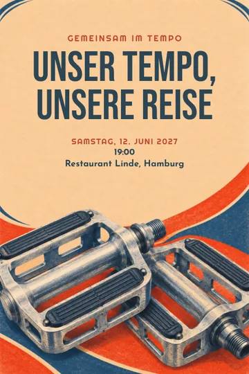 Einladung mit dem Design Gemeinsam im Tempo