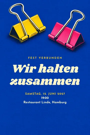 Einladung mit dem Design Wir halten zusammen