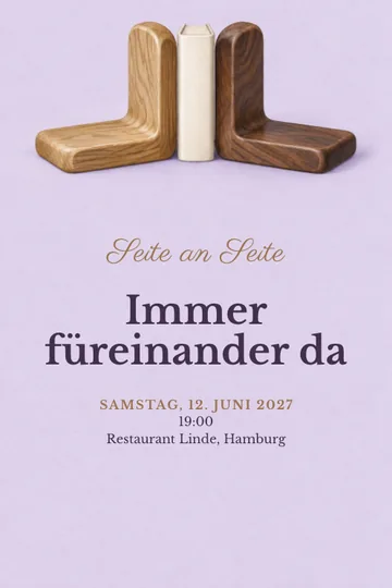Einladung mit dem Design Einander stützen