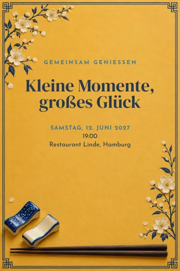 Einladung mit dem Design Gemeinsam genießen