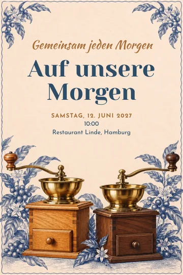 Einladung mit dem Design Gemeinsam jeden Morgen