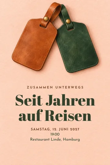 Einladung mit dem Design Zusammen unterwegs
