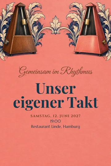 Einladung mit dem Design Gemeinsam im Rhythmus