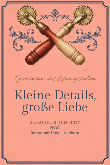 Einladung mit dem Design Gemeinsam das Leben gestalten