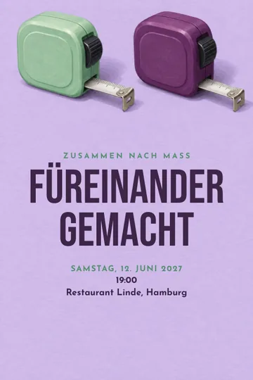 Einladung mit dem Design Zusammen nach Maß