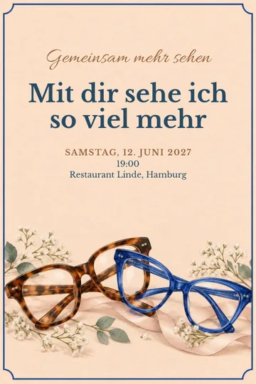 Einladung mit dem Design Gemeinsam mehr sehen