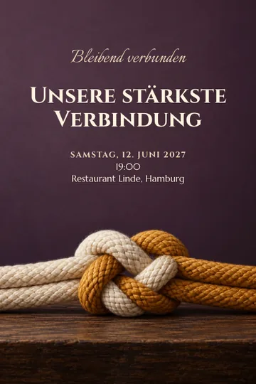 Einladung mit dem Design Bleibend verbunden