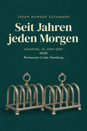 Einladung mit dem Design Jeden Morgen zusammen