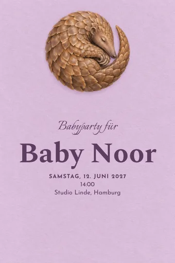 Einladung mit dem Design Sanft beschützt
