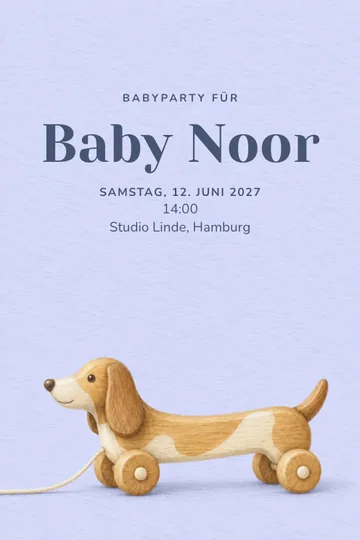 Einladung mit dem Design Kleiner Reisegefährte