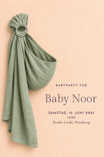 Einladung mit dem Design Ganz nah