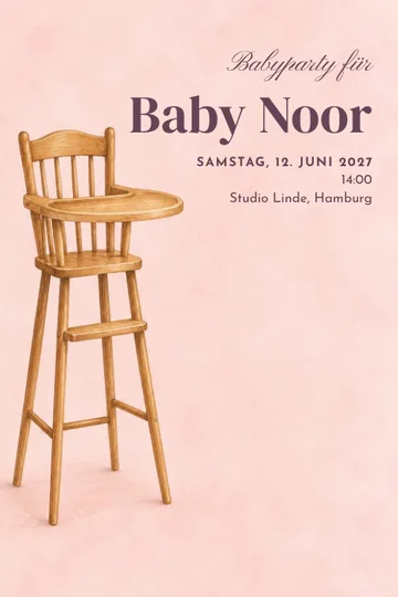 Einladung mit dem Design Ein Platz mehr
