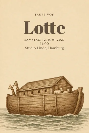 Einladung mit dem Design Ein sicherer Hafen
