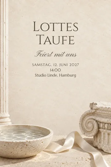 Einladung mit dem Design Römische Säule