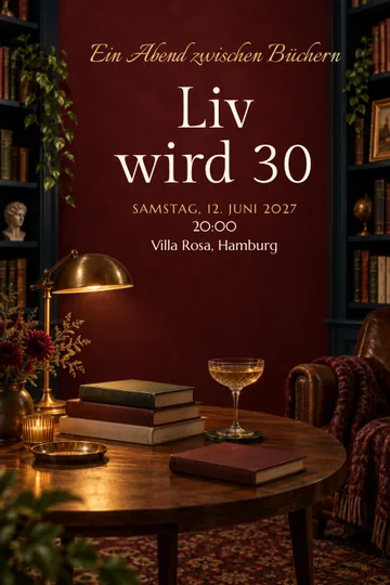Einladung mit dem Design Buchhandlung nach Ladenschluss