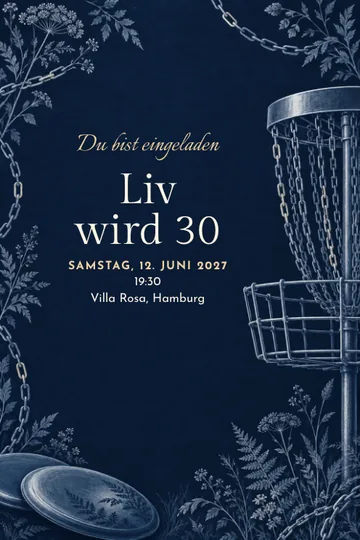 Einladung mit dem Design Discs in die Ketten