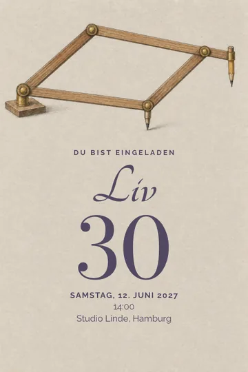 Einladung mit dem Design Große Ideen