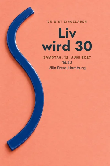 Einladung mit dem Design Ein Fest mit freien Linien