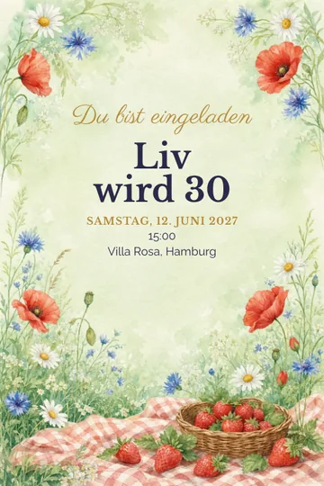 Einladung mit dem Design Gartenfest