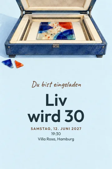 Einladung mit dem Design Glas aus dem Ofen