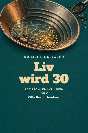 Einladung mit dem Design Ein goldener Geburtstag