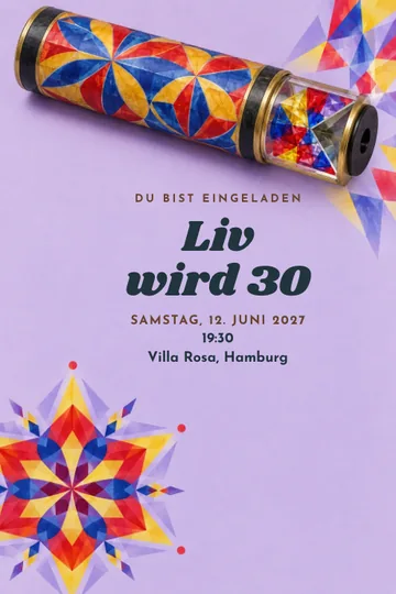 Einladung mit dem Design Kaleidoskopfest