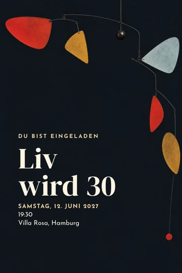 Einladung mit dem Design Kinetisches Farbenspiel