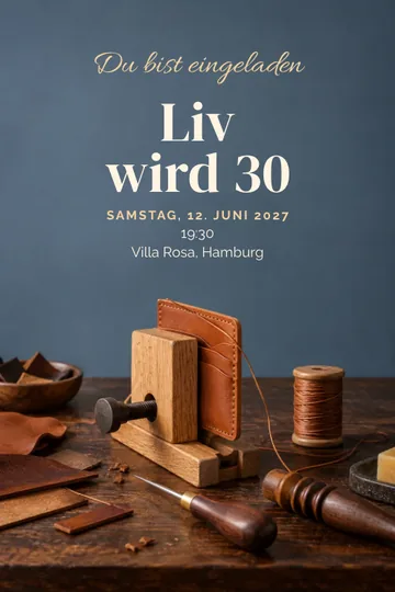 Einladung mit dem Design Lederatelier
