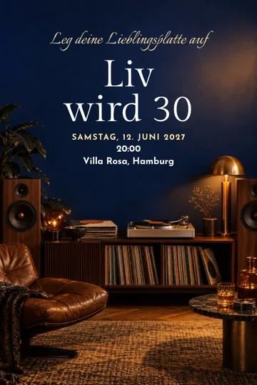Einladung mit dem Design Listening-Bar