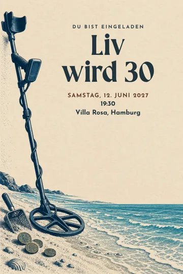 Einladung mit dem Design Strandfundfest