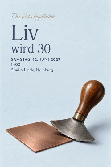 Einladung mit dem Design Dunkel und Licht