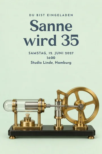 Einladung mit dem Design Wärme in Bewegung