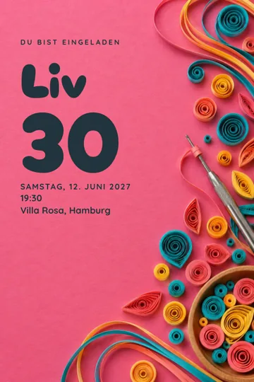 Einladung mit dem Design Papierfiligran-Atelier