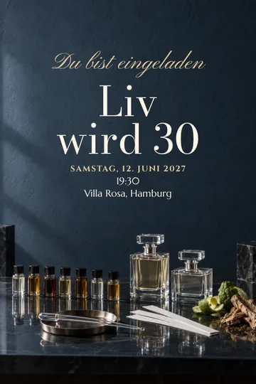 Einladung mit dem Design Parfümatelier