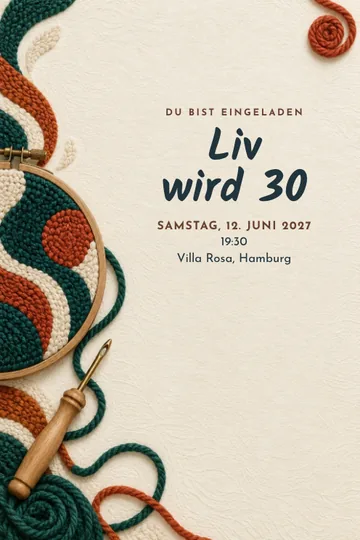 Einladung mit dem Design Tuftatelier
