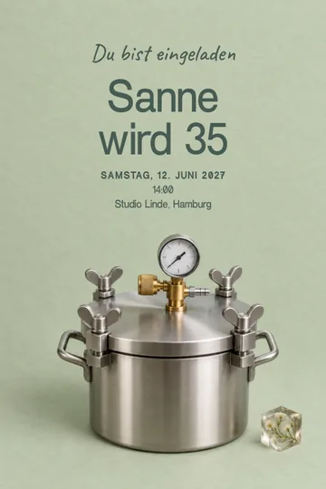 Einladung mit dem Design Gießatelier