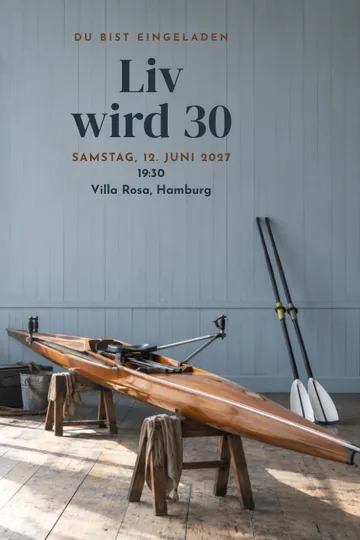 Einladung mit dem Design Das Ruderhaus